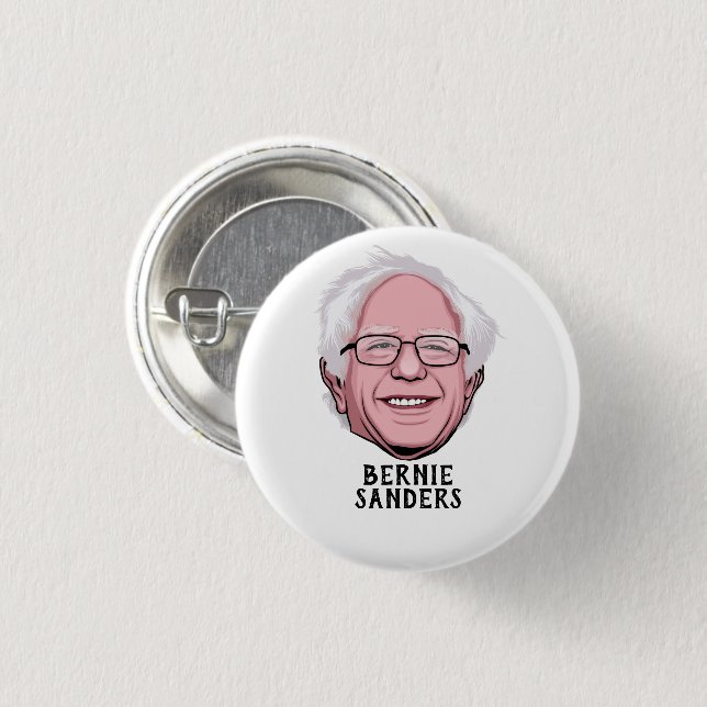 BERNIE SANDERS SKRÄDDARSYDDA KNAPP (Framsida & baksida)