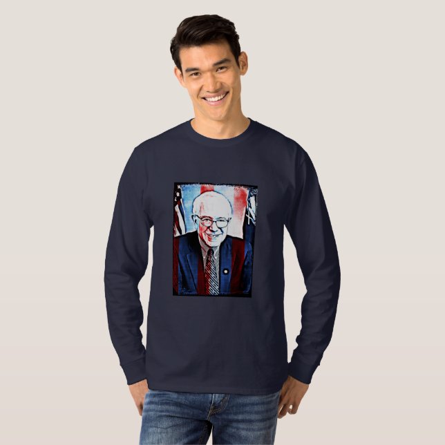 Bernie Sanders Support Digital Art Shirt Tröja (Hel framsida)