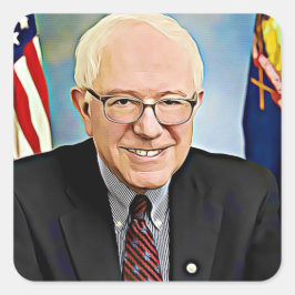 Bernie Sanders Support Digital Art Stickers Fyrkantigt Klistermärke