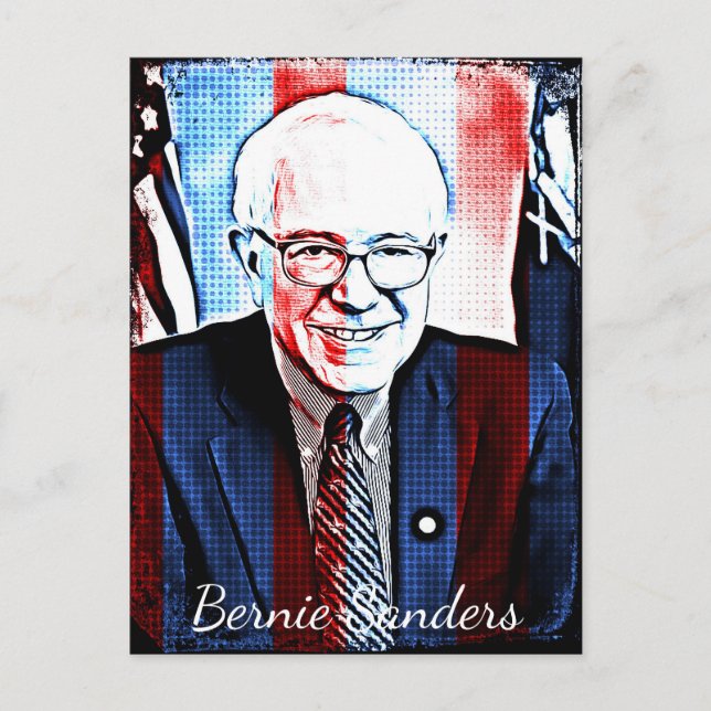 Bernie Sanders Support Digital Art-vykort Vykort (Framsida)