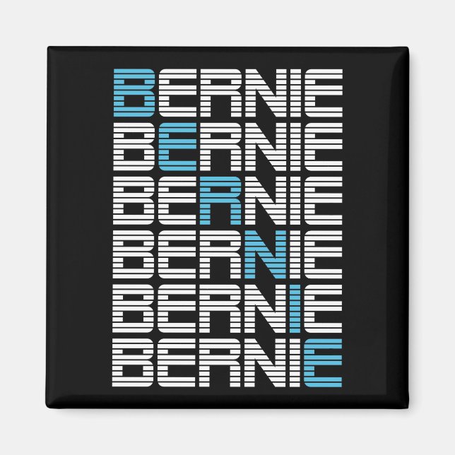 BERNIE sanders textStacks Magnet (Framsidan)