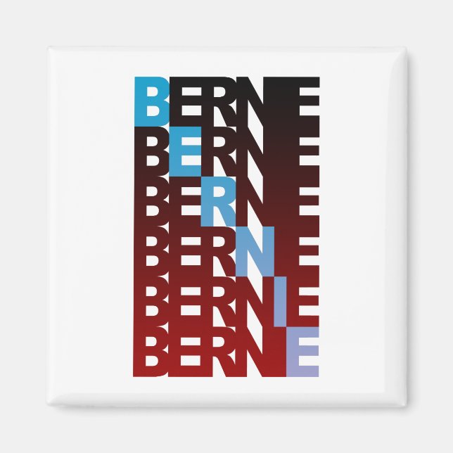 BERNIE sanders textualBern Magnet (Framsidan)