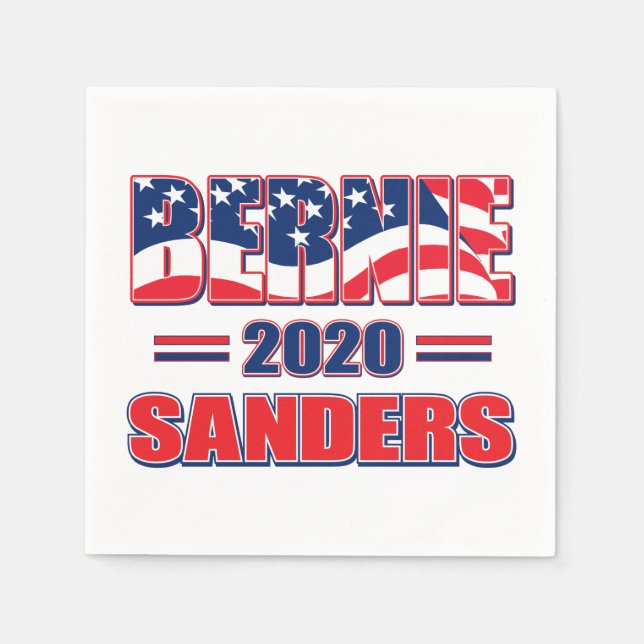 Bernie Sanders till ordförande 2020 Pappersservett (Framsidan)