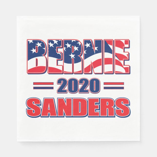 Bernie Sanders till ordförande 2020 Pappersservett (Framsidan)