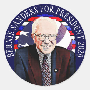 Bernie Sanders till ordförande för 2020 - stöttepe Runt Klistermärke