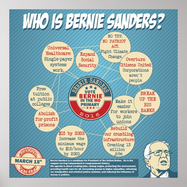 Bernie Sanders till ordförande Poster (Framsidan)