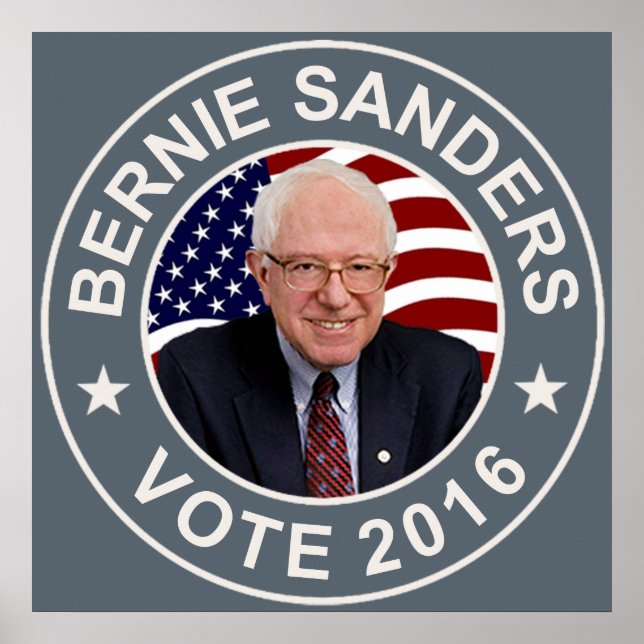 Bernie Sanders US Flagga Poster (Framsidan)