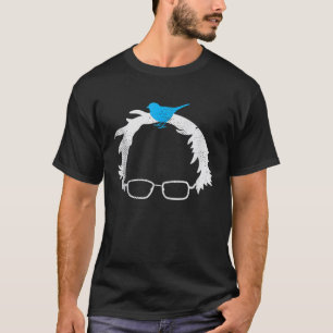 Bernie Sanders Wig Blue Bird Glasses 2020 Val T Shirt