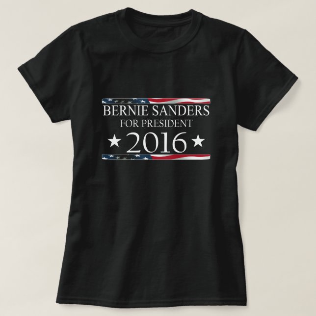 Bernie slipmaskinamerikanska flaggan 2016 t-shirt (Design framsida)