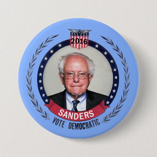 Bernie slipmaskindemokrat för president knapp (Framsida)