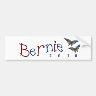 Bernie slipmaskiner 2016 - fjärilar för Bernie Bildekal