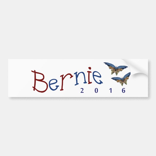 Bernie slipmaskiner 2016 - fjärilar för Bernie Bildekal (Framsidan)
