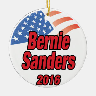 Bernie slipmaskiner för president i 2016 julgransprydnad keramik