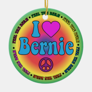 Bernie slipmaskiner för president julgransprydnad keramik