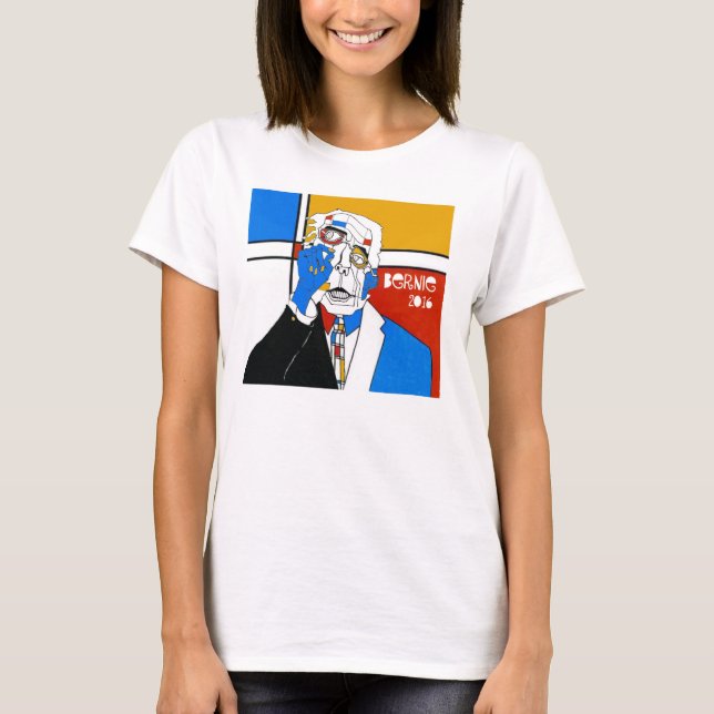 Bernie slipmaskiner för president tee shirt (Framsida)