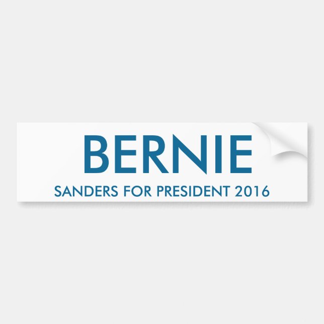 Bernie slipmaskiner för presidenten 2016 bildekal (Framsidan)
