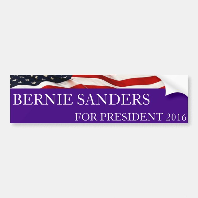 Bernie slipmaskiner för presidenten 2016 bildekal (Framsidan)