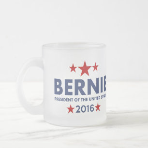 Bernie slipmaskiner för presidenten 2016 frostad glasmugg