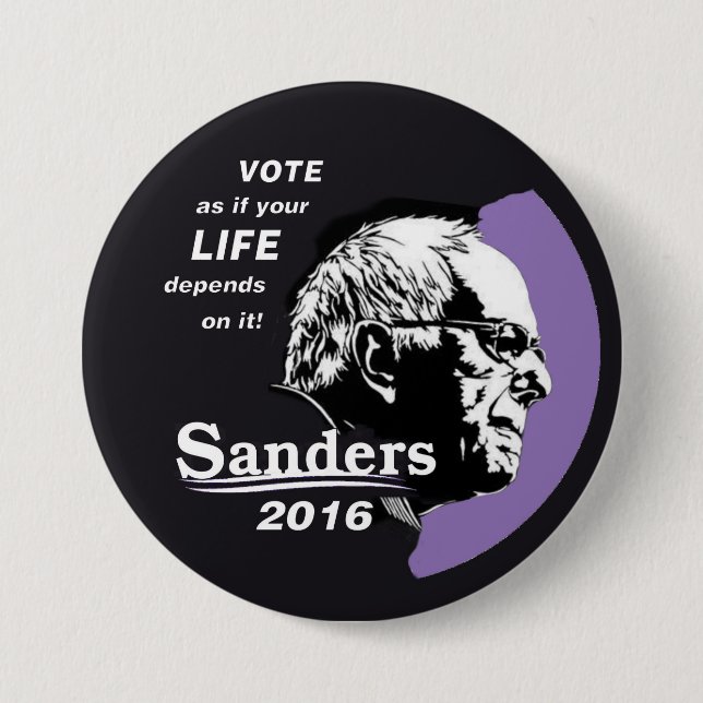 Bernie slipmaskiner för presidenten 2016 knapp (Framsida)