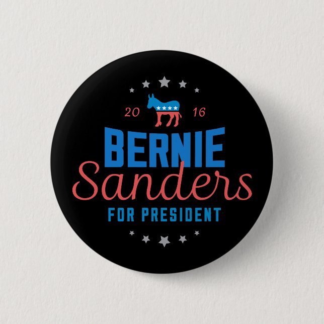 Bernie slipmaskiner för presidenten 2016 knapp (Framsida)