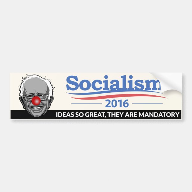 Bernie slipmaskiner - Socialism Bildekal (Framsidan)