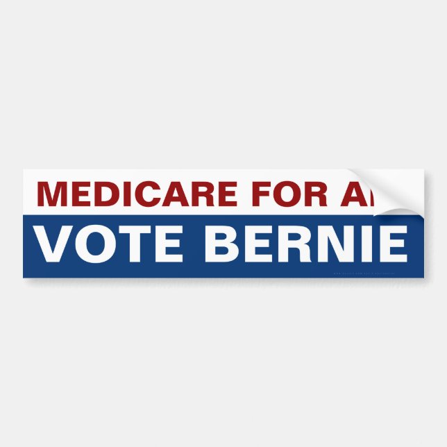 Bernie slipmaskinpresident Medicare 2020 för alla Bildekal (Framsidan)