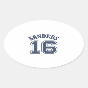 Bernie slipmaskinsportar Jersey numrerar 16 Ovalt Klistermärke