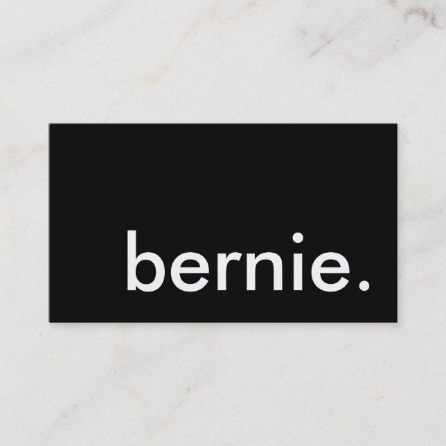 Bernie. Visitkort (Framsida)