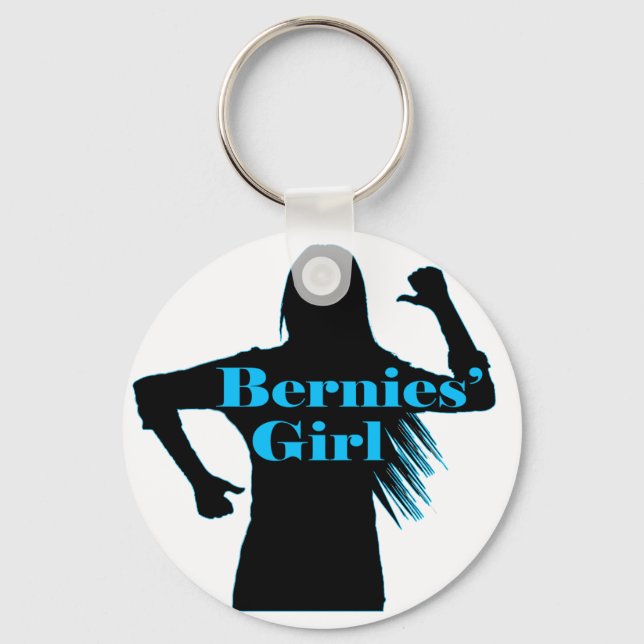 Bernies Girl Bernie Sanders Nyckelring (Framsida)
