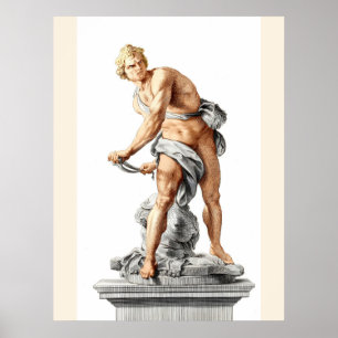 Berninis David i en grav av Nicolas Dorigny Poster