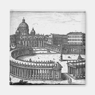 Berninis original planerar för St Peter kvadrerar Magnet