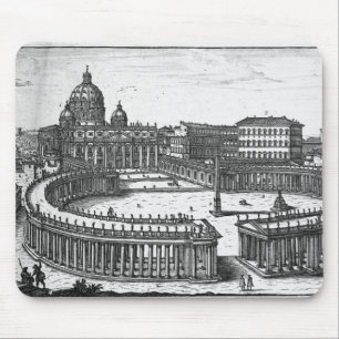 Berninis original planerar för St Peter kvadrerar Musmatta