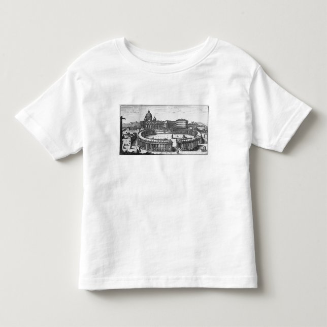 Berninis original planerar för St Peter kvadrerar Tee Shirt (Framsida)