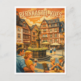 Bernkastel-Kues Germany Vintage Travel Vykort