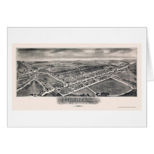 Bernville panorama- karta för PA - 1898 Hälsningskort