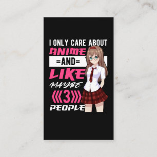 Beroende Anime Girl Otaku Cute Manga Visitkort