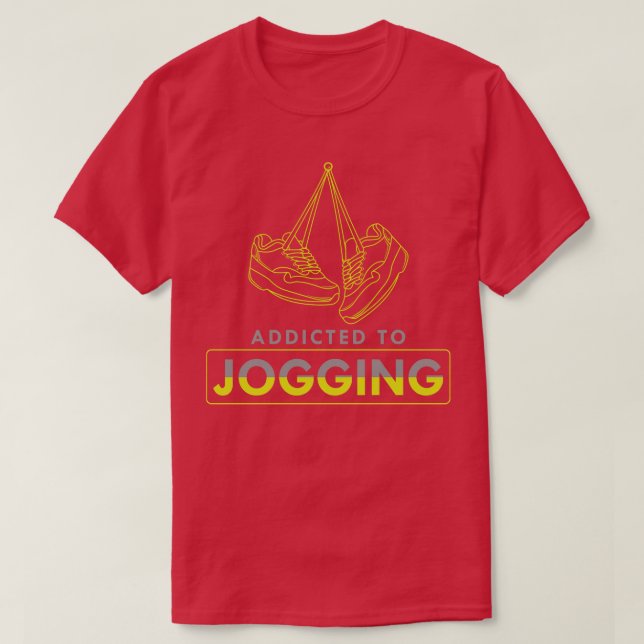 Beroende att jogga t shirt (Design framsida)