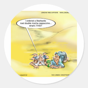 Beroende av kaffe av Londons Times Cartoons Runt Klistermärke