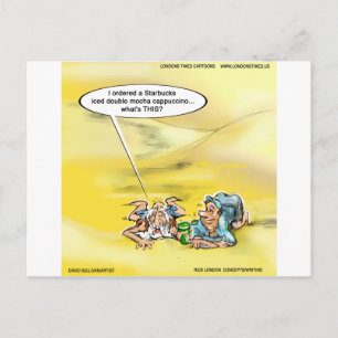 Beroende av kaffe av Londons Times Cartoons Vykort