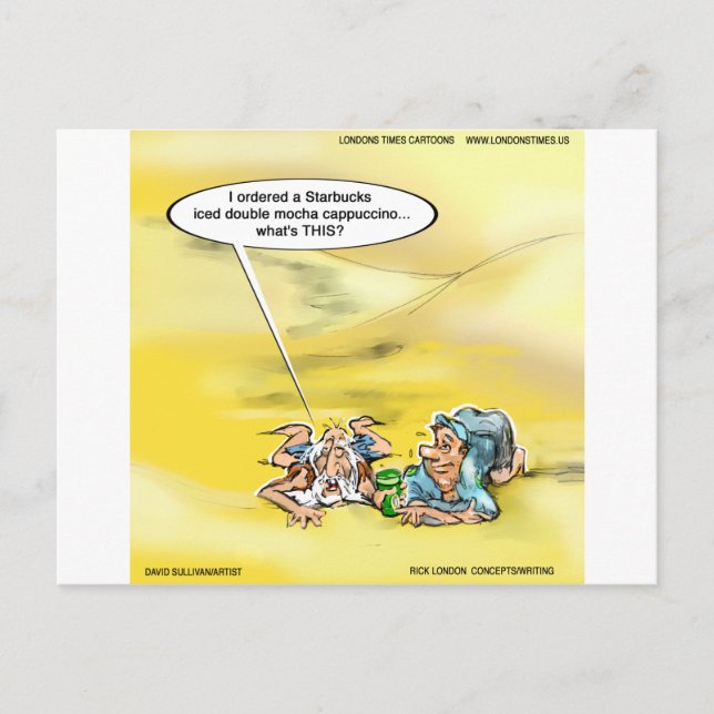 Beroende av kaffe av Londons Times Cartoons Vykort (Framsida)