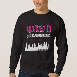 Beroende Av Oceanside Semester Humor Resa Kaliforn Lång Ärmad Tröja