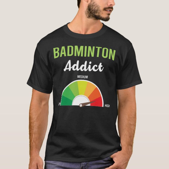 Beroende Badminton T Shirt (Framsida)