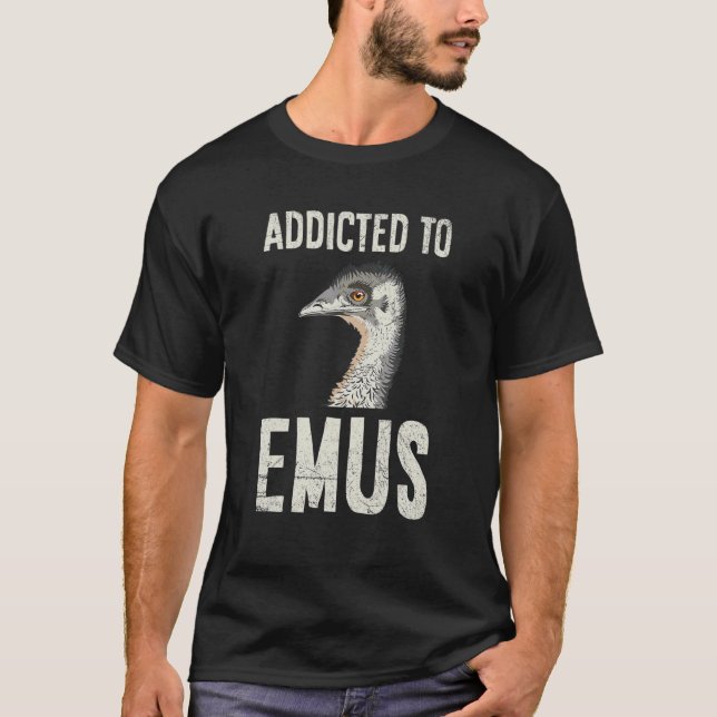 Beroende för Emus-citat för en EMU-fågelexpert T Shirt (Framsida)