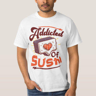 Beroende för sushi t shirt