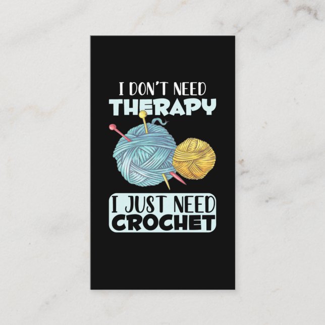 Beroende garn av kroketen Älskare Visitkort (Framsida)