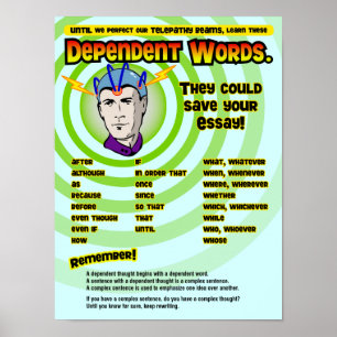 Beroende Ord Poster