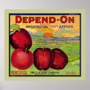 Beroende på Poster av Washington Apples