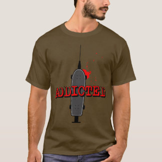 beroende svart tee shirt
