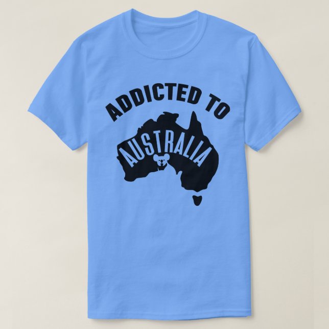 Beroende till Australien Loving Australien T Shirt (Design framsida)