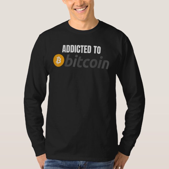 Beroende till Bitcoin DeFi Crypto HODL Bitcoin T Shirt (Framsida)